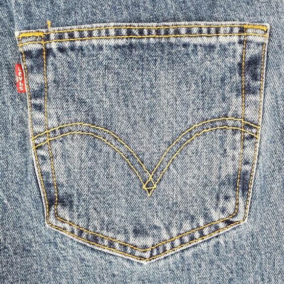 Levis 501 Jeans Mens 34x35 Blue Denim Button Fly Straight Medium Wash XX - Picture 7 of 15